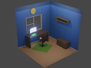 Klasik &ouml;ğrenci odası 3D Model