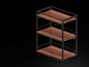 Coffee serving trolley v10 3D Model