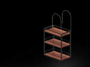 Coffee serving trolley v11 3D Model