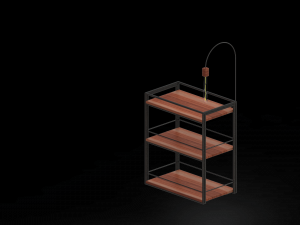 Coffee serving trolley v12 3D Model