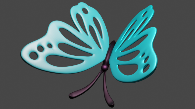 Butterflies 3D प्रिंट मॉडल .c4d .max .obj .3ds .fbx .stl .blend 