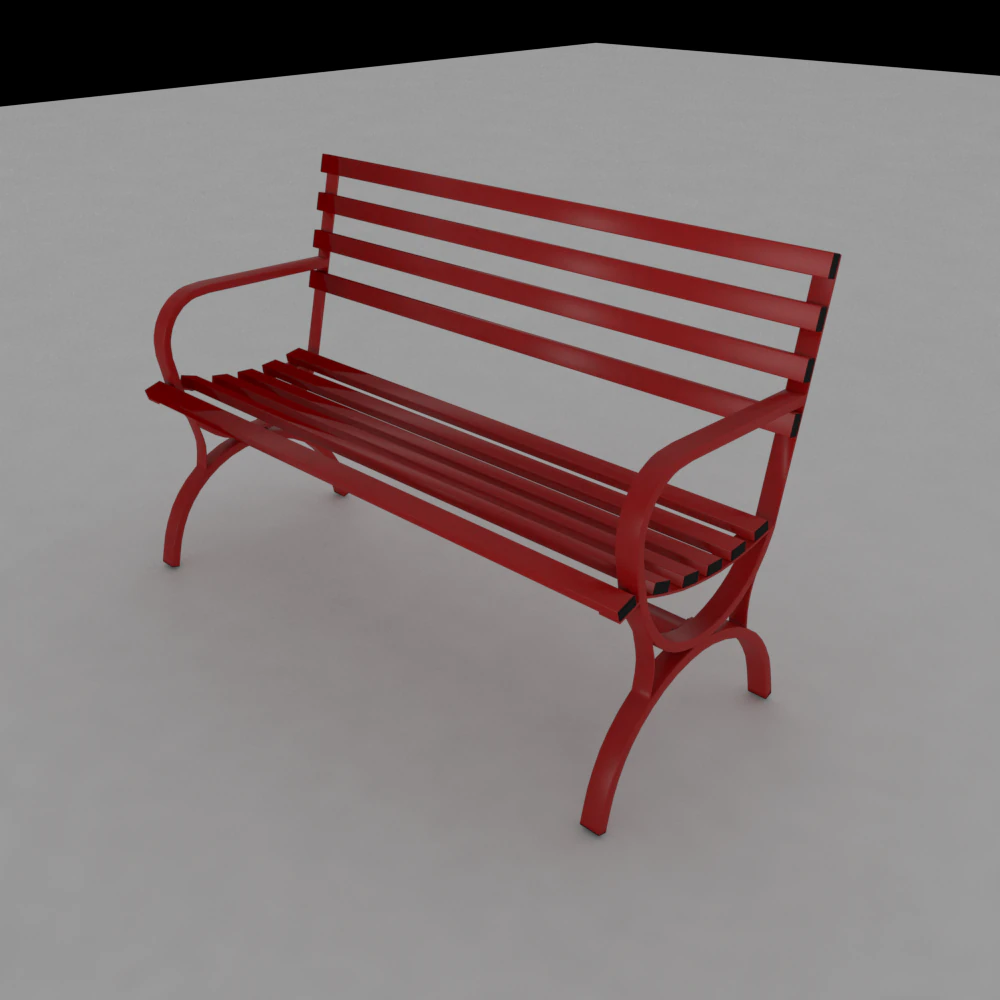 Bench 3D Model .c4d .max .obj .3ds .fbx .stl .blend 
