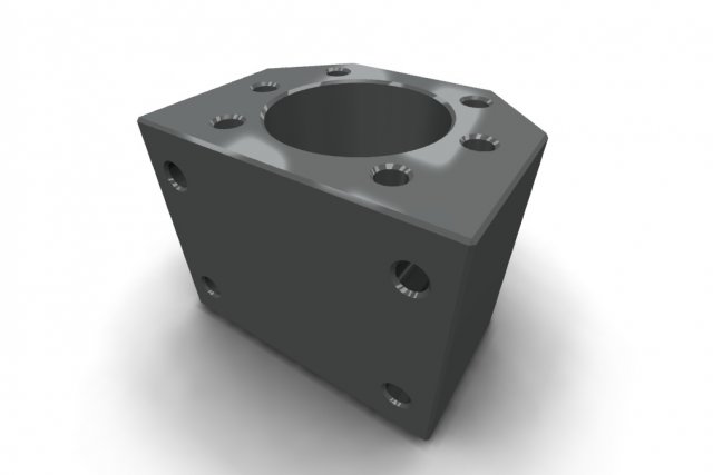 The ball screw nut holder Model 3D .c4d .max .obj .3ds .fbx .stl .blend 