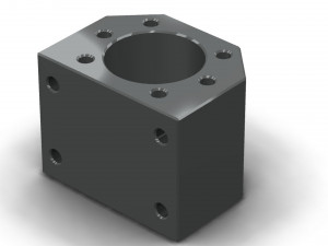 The ball screw nut holder Model 3D
