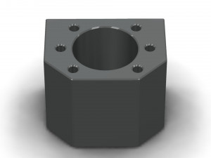 The ball screw nut holder Model 3D