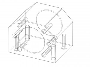 The ball screw nut holder Model 3D