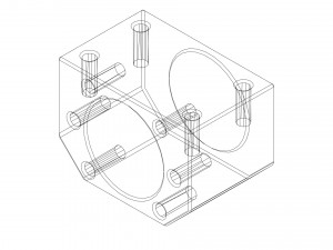 The ball screw nut holder Model 3D