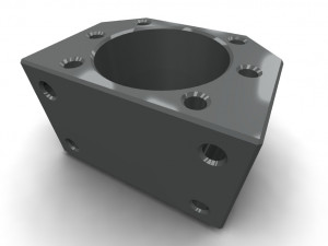 The ball screw nut holder Model 3D