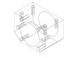 The ball screw nut holder Model 3D