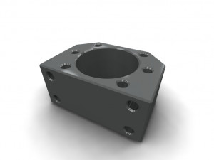 The ball screw nut holder Model 3D