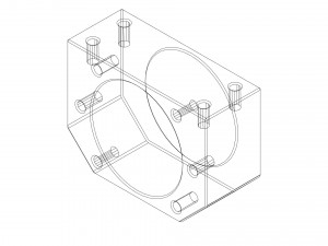 The ball screw nut holder Model 3D