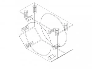 The ball screw nut holder 3D Model