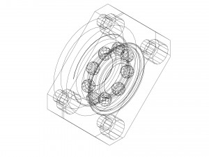 FF - flange support collection 8 stl models 3D-Modell