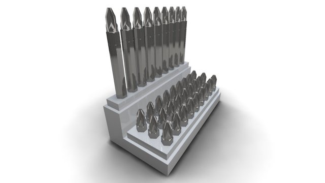 of a stand for bits 3D Print Model .c4d .max .obj .3ds .fbx .stl .blend 