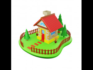 Cartoon house 3D Model