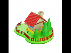 Cartoon house Modelo 3D