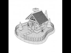 Cartoon house 3D Model
