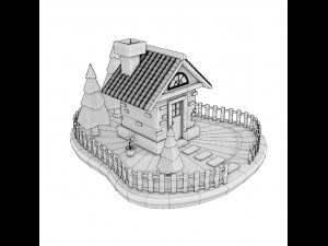 Cartoon house Modelo 3D