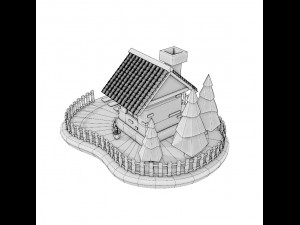 Cartoon house Modelo 3D