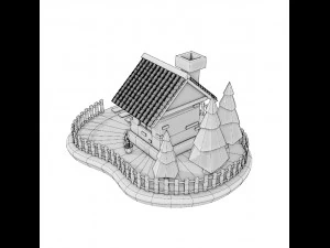 Cartoon house 3D Model
