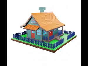 कार्टून घर 3D मॉडल