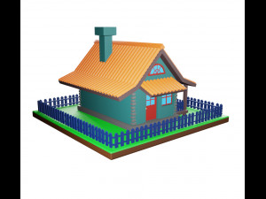 Cartoon house 3D 模型