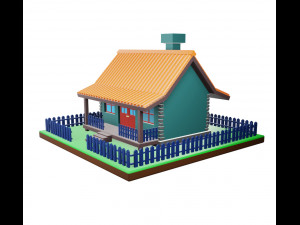 Cartoon house 3D 模型