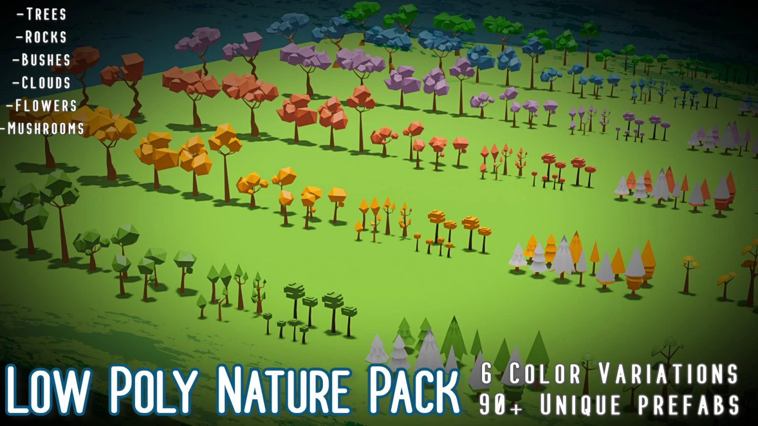Low Poly Nature Pack 3D Model .c4d .max .obj .3ds .fbx .stl .blend