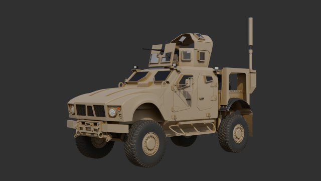 Oshkosh M-ATV 3D low poly model Low-poly Modèle 3D .c4d .max .obj .3ds .fbx .stl .blend 
