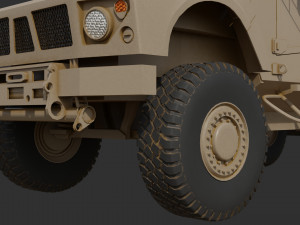 Oshkosh M-ATV 3D low poly model Low-poly Modèle 3D