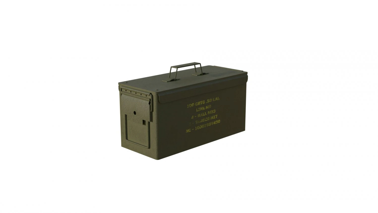 Ammo Box Low-poly 3D Model .c4d .max .obj .3ds .fbx .stl .blend 