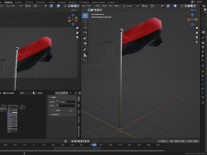 Ukrainian flags 3D Model