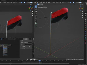 Ukrainian flags 3D Model