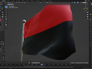 Ukrainian flags 3D Model