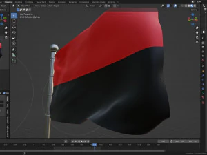 Ukrainian flags 3D Model