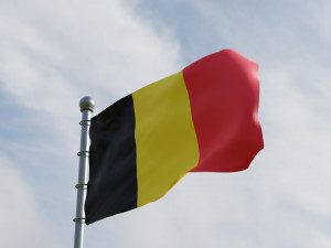 Animated Belguim Flags Model 3D