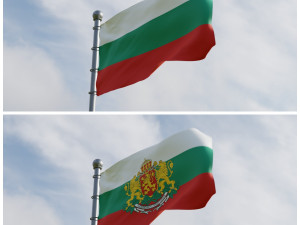 Animated Bulgaria Flags 3Dモデル