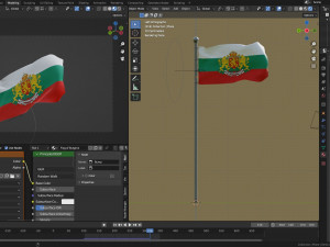 Animated Bulgaria Flags 3D मॉडल