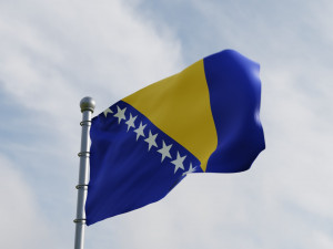 Animated Bosnia and Herzegovina Flags 3Dモデル