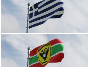 Animated Greece Flags 3Dモデル