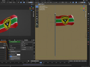 Animated Greece Flags 3D Model