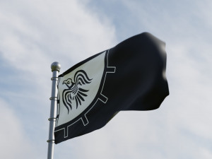 Animated Denmark Flags Modelo 3D