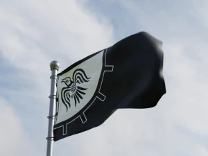 Animated Denmark Flags 3D Model