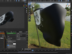 Animated Denmark Flags Modelo 3D