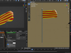 Animated Spain and Catalonia Flags 3D Model
