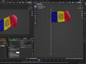 Animated Andorra Flags 3D 模型