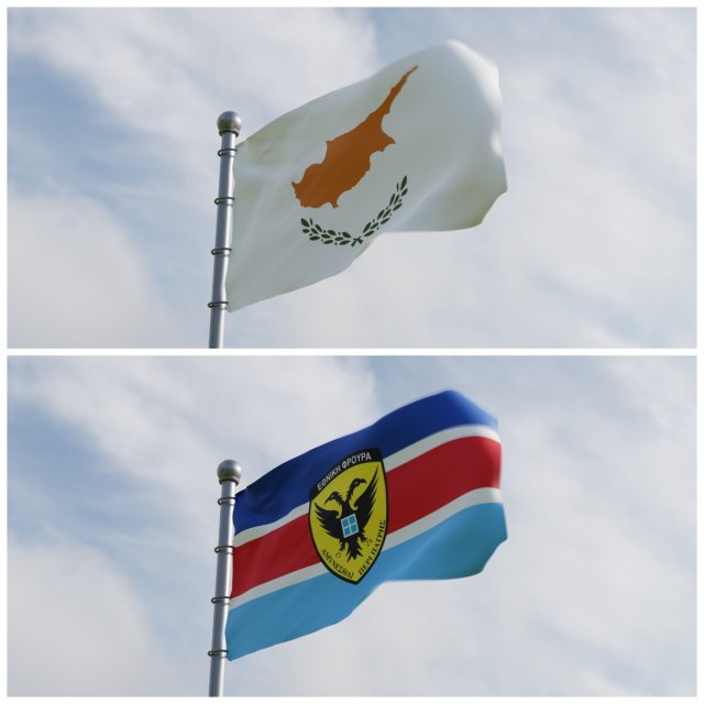 Animated Cyprus Flags 3D Model .c4d .max .obj .3ds .fbx .stl .blend 