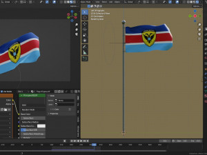Animated Cyprus Flags 3D Model