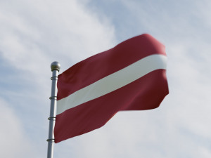 Animated Latvia Flags Model 3D