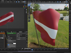 Animated Latvia Flags Model 3D